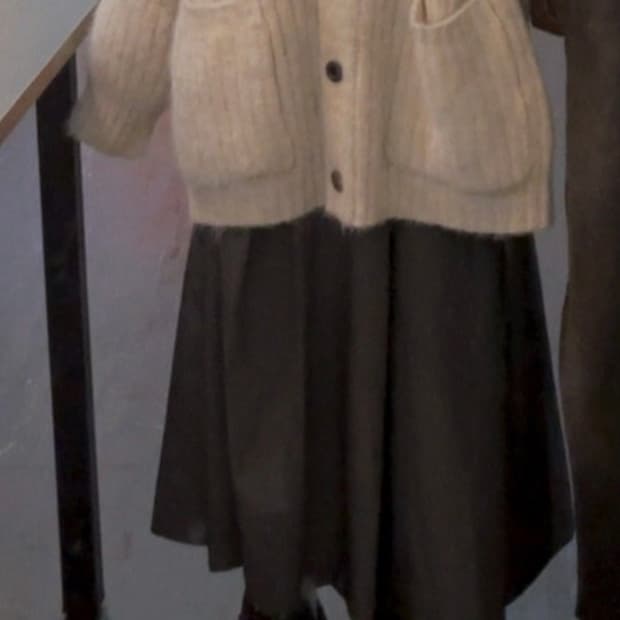 그레이 플리츠스커트