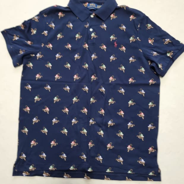 폴로 랄프로렌 패턴 카라티 XL