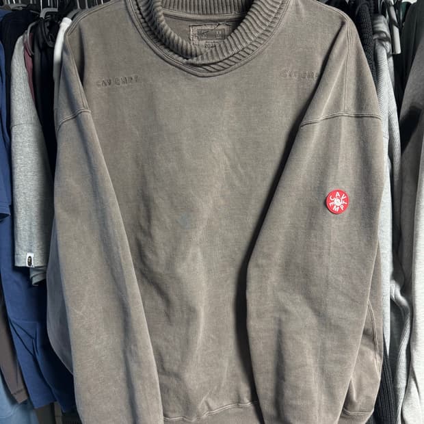 [XL] 카브엠트 스웨터 오버다이 오버랩 라이트 크루넥