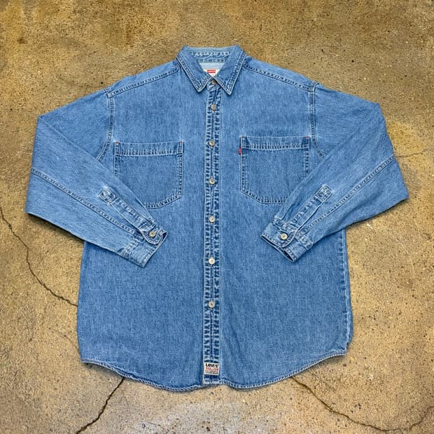 90s 미국빈티지 리바이스 데님셔츠 청셔츠 청남방