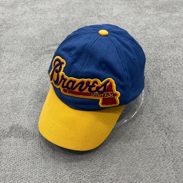 MLB 브레이브스 야구모자 블루/옐로우