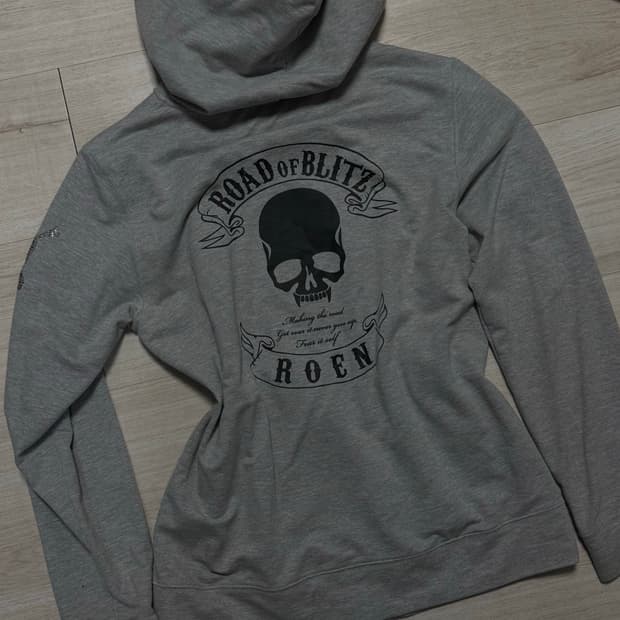 Roen 스컬 큐빅 후드집업