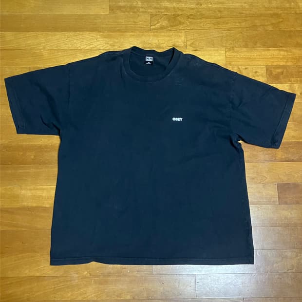 오베이 기본 블랙 반팔 xxl