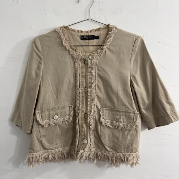 tricot chic fringe jacket