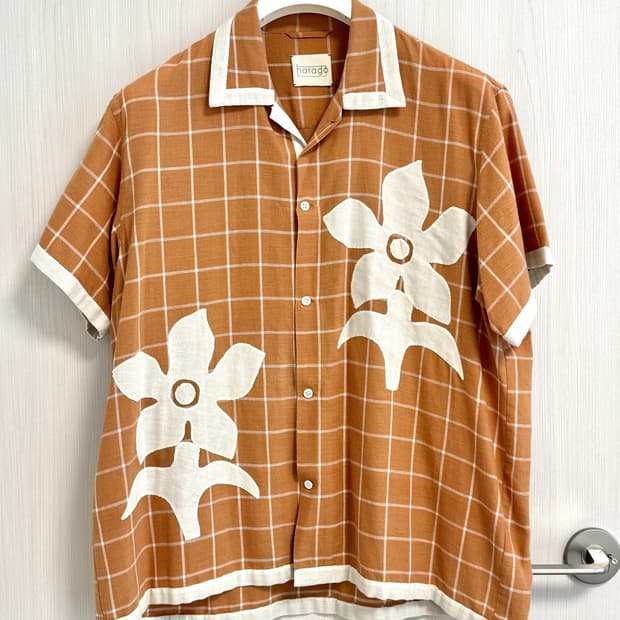 Harago Floral-appliqué 셔츠