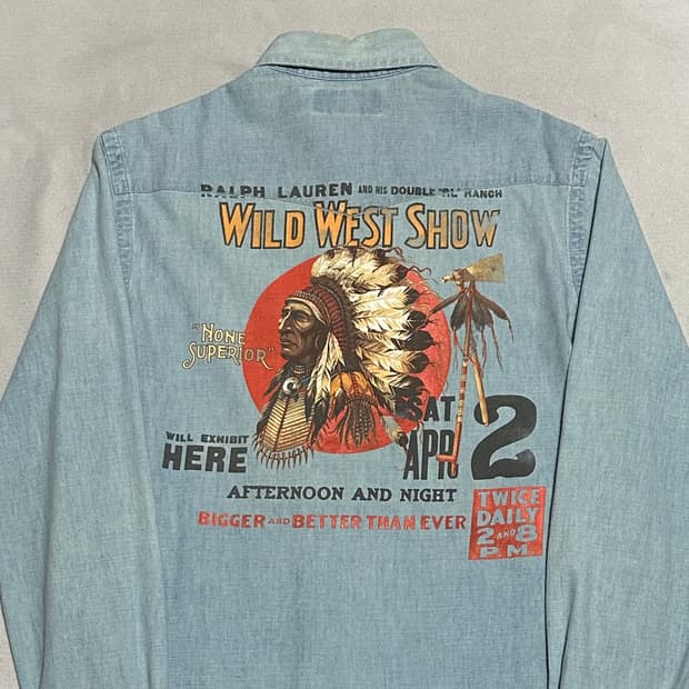 S 폴로랄프로렌 인디언 헤드 웨스턴 셔츠