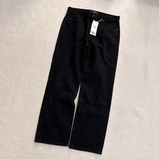 M 새상품 플랙 블랙 데님 팬츠0602T2