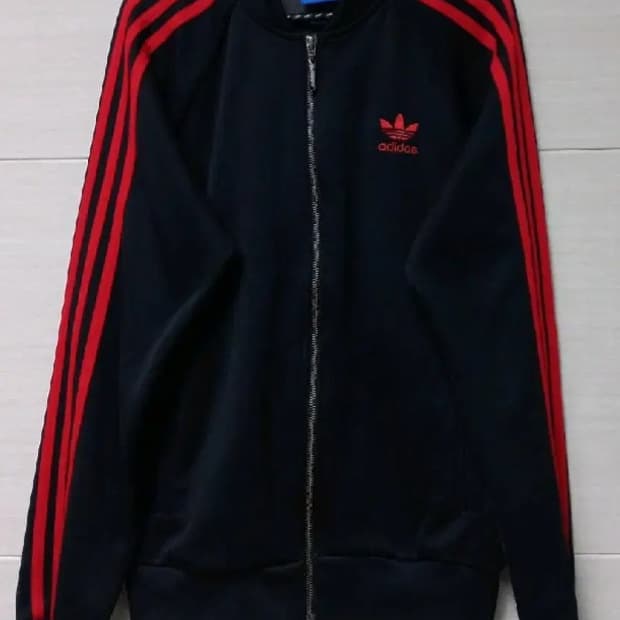 아디다스 유로파 검빨 블랙 검정 트랙탑 저지 져지집업 85/XS