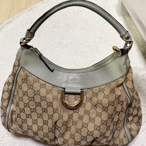 구찌 GG자가드 D링 호보백 숄더백 로고 디링 ring 가죽 빈티지