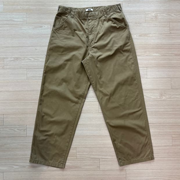 유니클로 U컬렉션 와이드 치노팬츠(허리 85cm)