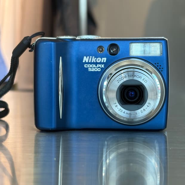 한글지원/날짜표시)니콘 쿨픽스 5200 블루 빈티지디카