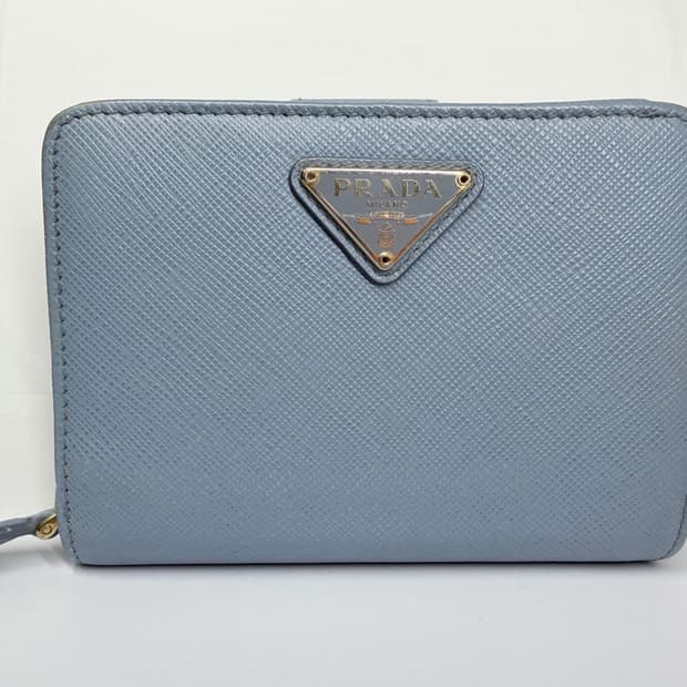 [정품] 프라다 사피아노 스카이블루 지갑