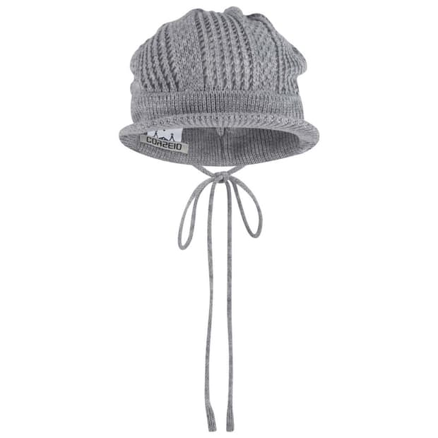 COY VISOR CROCHET BEANIE MELANGE GREY