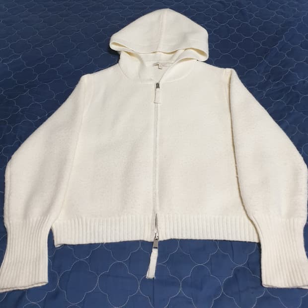 (24FW) 플라스틱아일랜드 니트 후드집업 크림 (M)