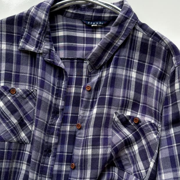 Brushed cotton nel check shirt