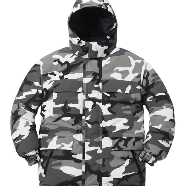 슈프림 스노우 카모 다운 