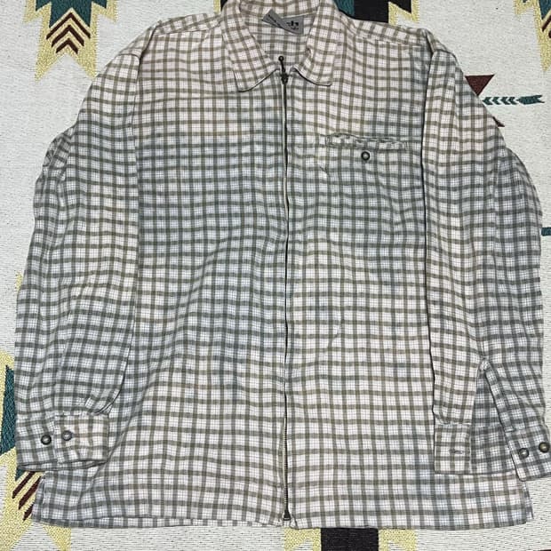 90s bitch skateboards 체크 집업 셔츠