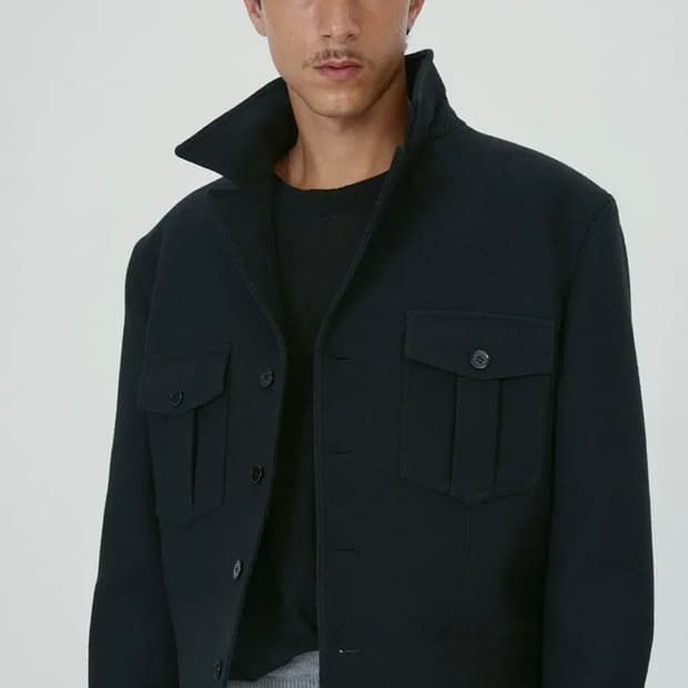 [M] 렉토 카일 밀리터리 울 블렌드 숏 크롭 자켓