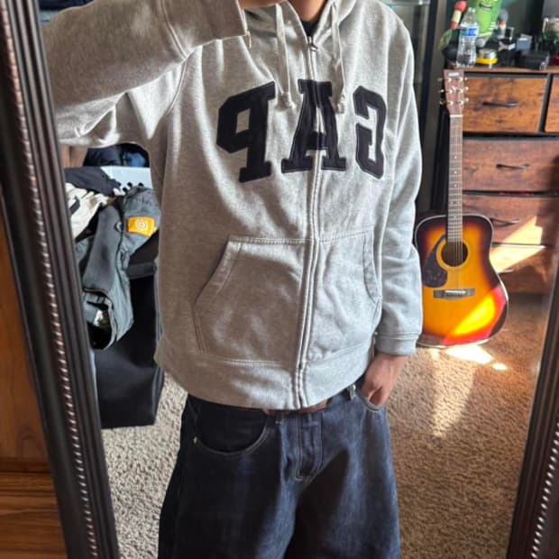 갭 남성용 회색 후디