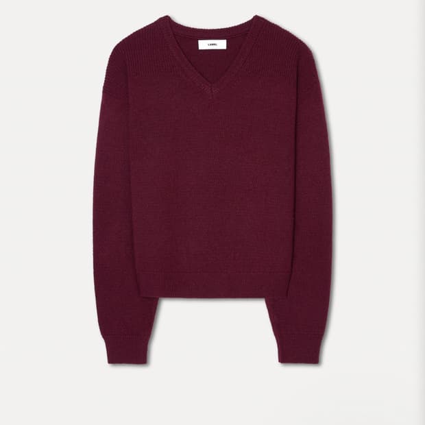 라벨아카이브 winslo trim panel v-neck sweater