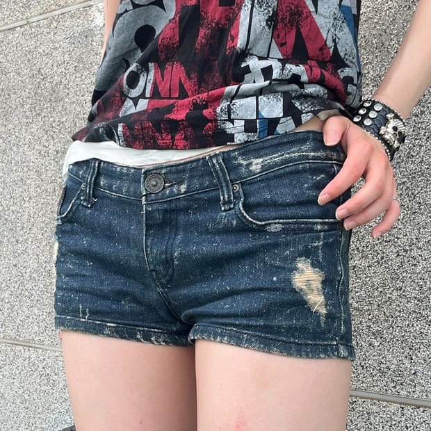Destroyed Denim Micro Shorts