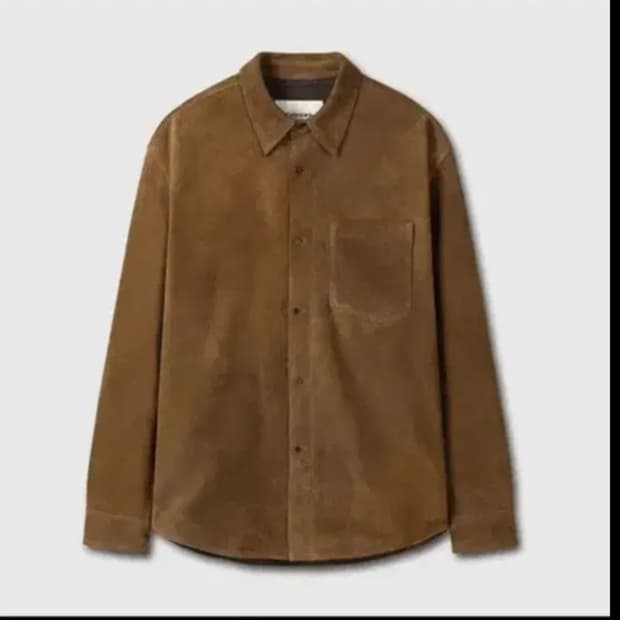토니웩 24fw스웨이드 셔츠 카멜 L
