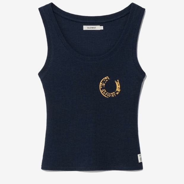 글로니 ROCKY WAFFLE SLEEVELESS TOP (NAVY)