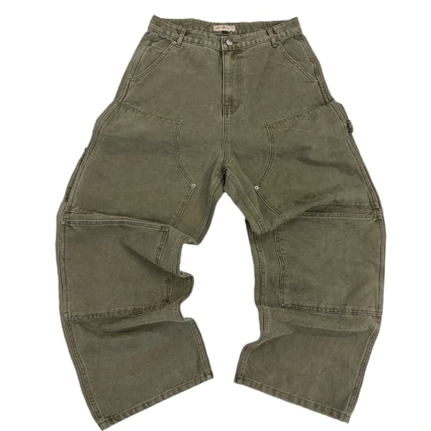 [3] 아오이로 커티드 더블니 팬츠 올리브