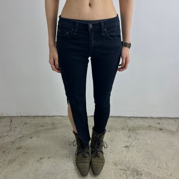 래그&본 사이드 지퍼 바이커 스키니 진