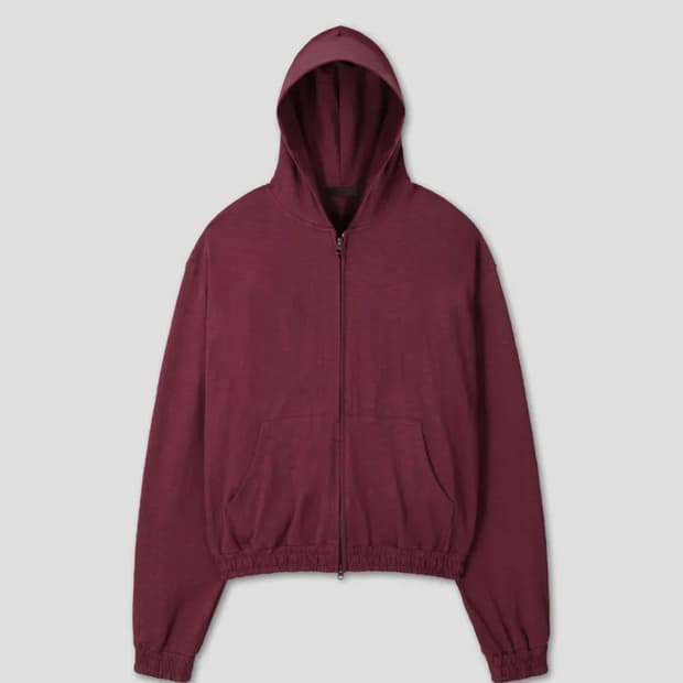 다이브인 크롭 후드집업 버건디 1 사이즈