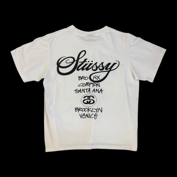 스투시 월드투어 로고 반팔 티셔츠