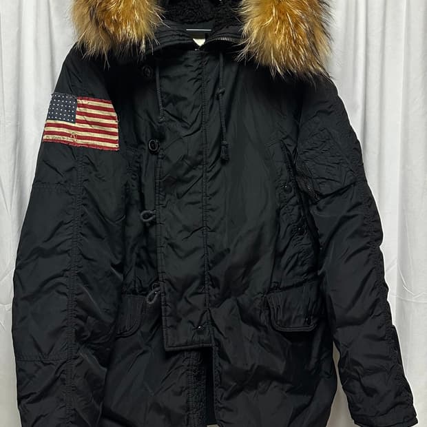 no.103 폴로랄프로렌 데님앤서플라이야상 패딩 점퍼 USA 성조기