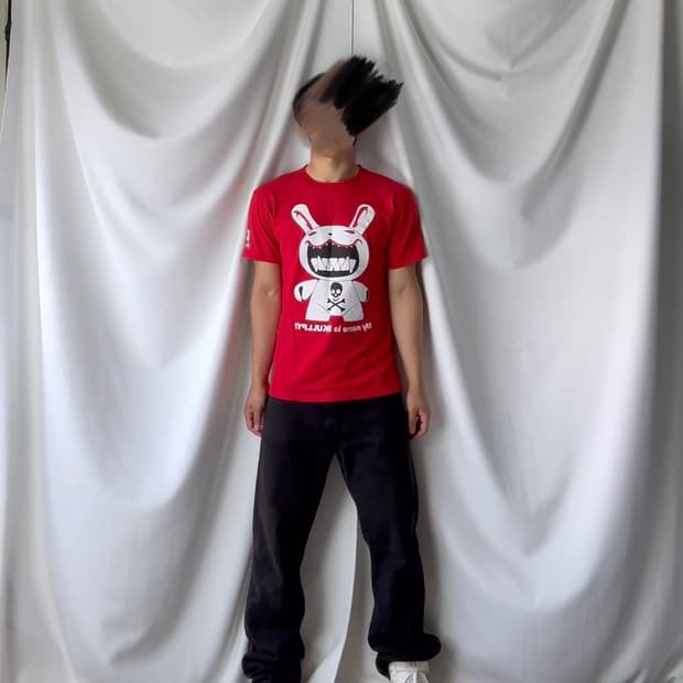 skull ny 스컬 엔와이 토끼 프린팅 반팔