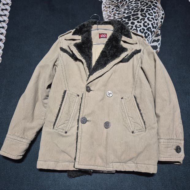 00's 마자플라바 코듀로이 셰르파 라인드 랜치 코트 M