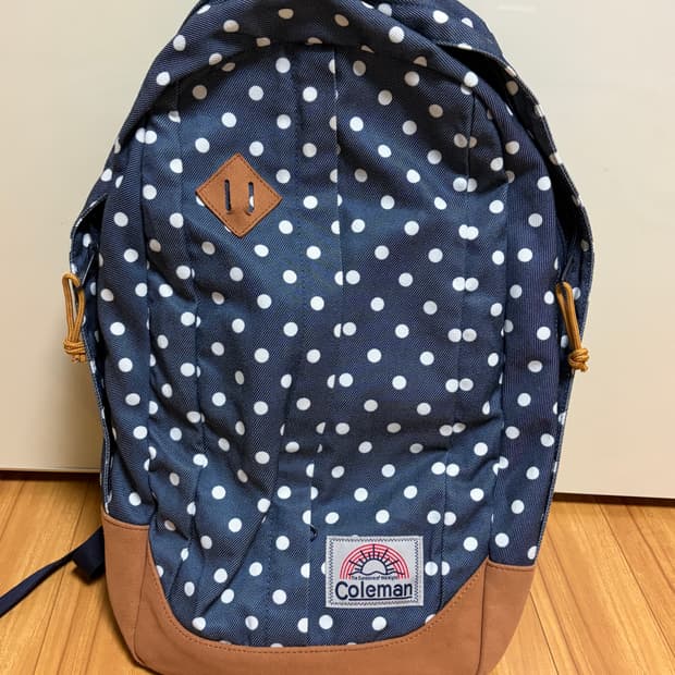 콜맨 데님 도트 빈티지 백팩