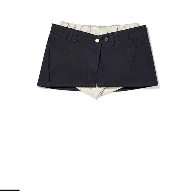 Open yy layered miniskirt & boxershorts
