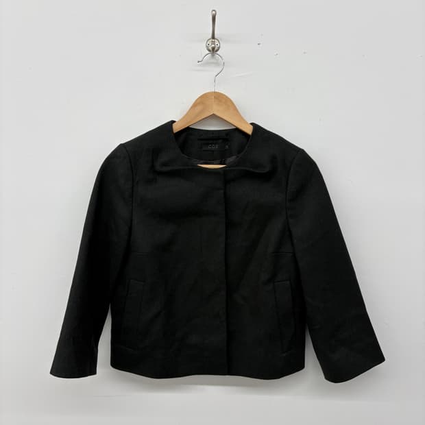 COS 카키 크롭 자켓 여성 XS