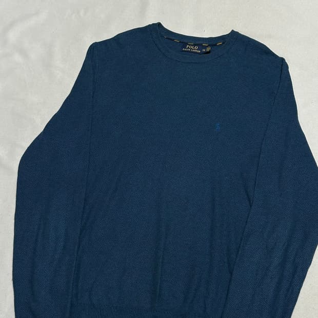 XXL 폴로랄프로렌 블루 포니 코튼 니트
