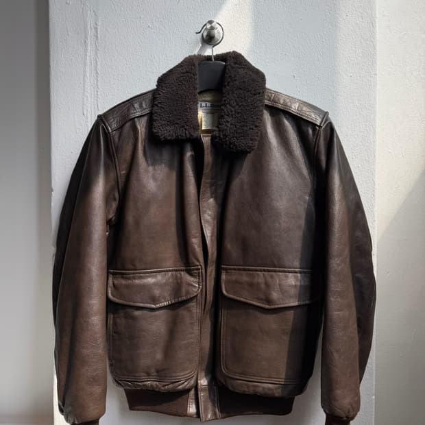 엘엘빈 G-1 플라이트 레더 봄버 자켓