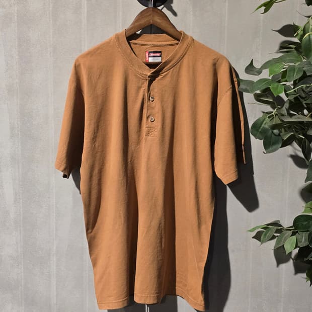 Dickies 헨리넥 코튼 반팔 티셔츠