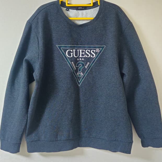 게스 맨투맨 XXL 차콜 그레이