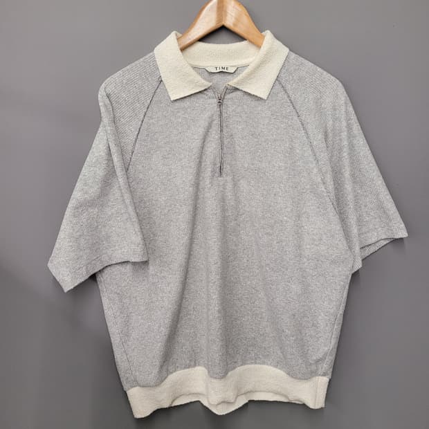TIME 한섬 타임옴므 니트 카라 티셔츠