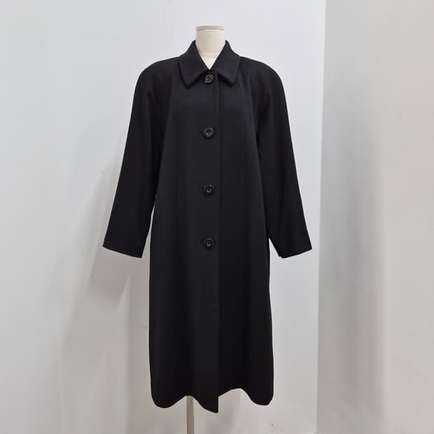 Belta Buono 캐시미어100 블랙 클래식 롱코트