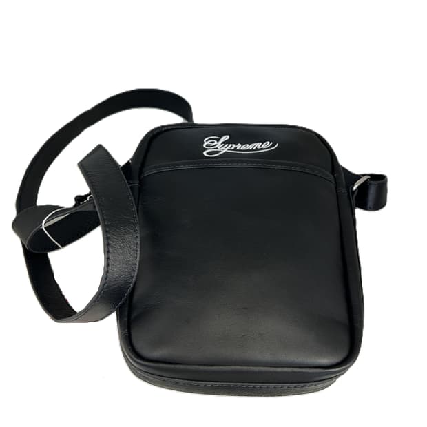 슈프림 레더 숄더백 블랙