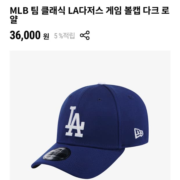 뉴에라 LA다저스 볼캡 다크 로얄