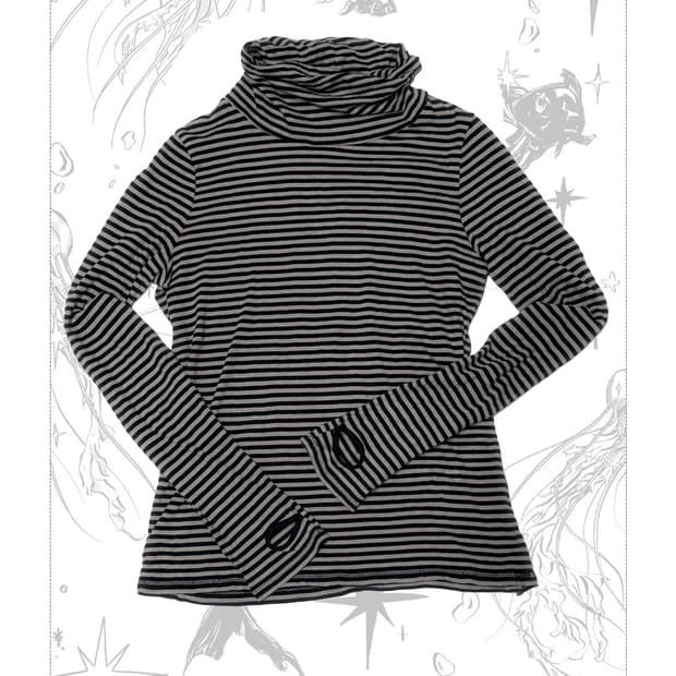 레이어드 시마시크 터틀넥 목폴라티