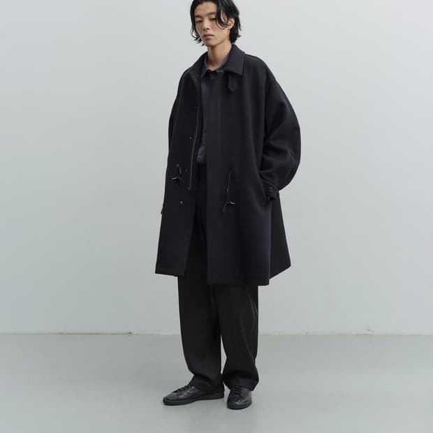 [새상품]어나더오피스 25aw 라이브러리 울모즈 코트 네이비 2사이즈