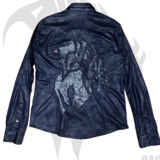 (MPH) MPH helm logo patchwork blk shirt