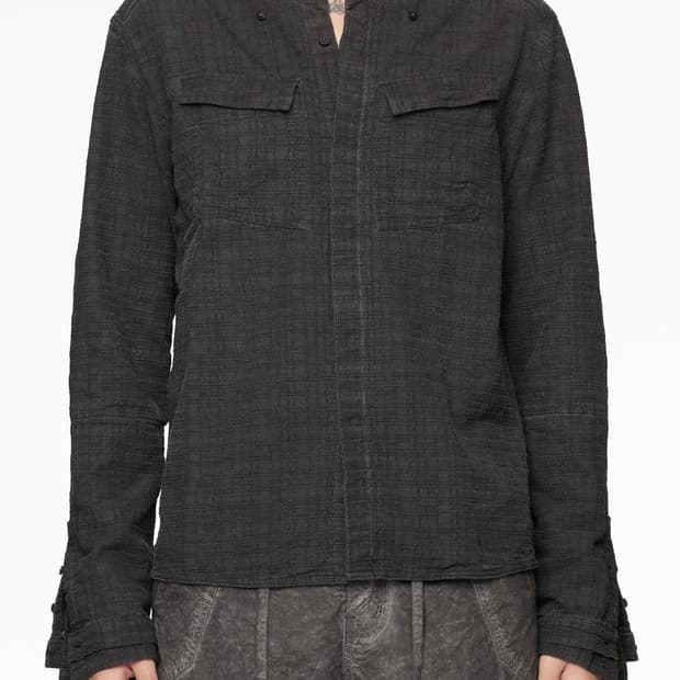 [L] blackmerle double sleeve field shirt