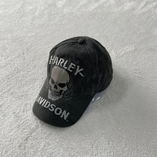할리데이비슨 스컬 볼캡 모자